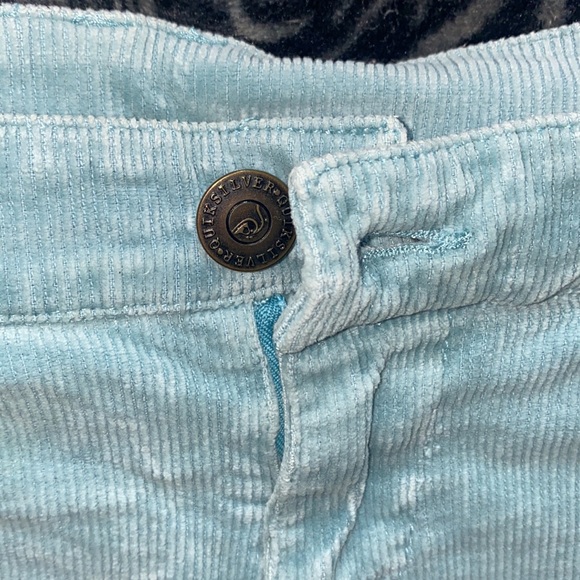 Corduroy turquoise shorts - Picture 2 of 4